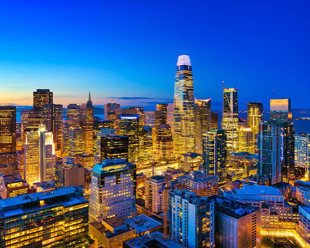 San Francisco skyline at dusk